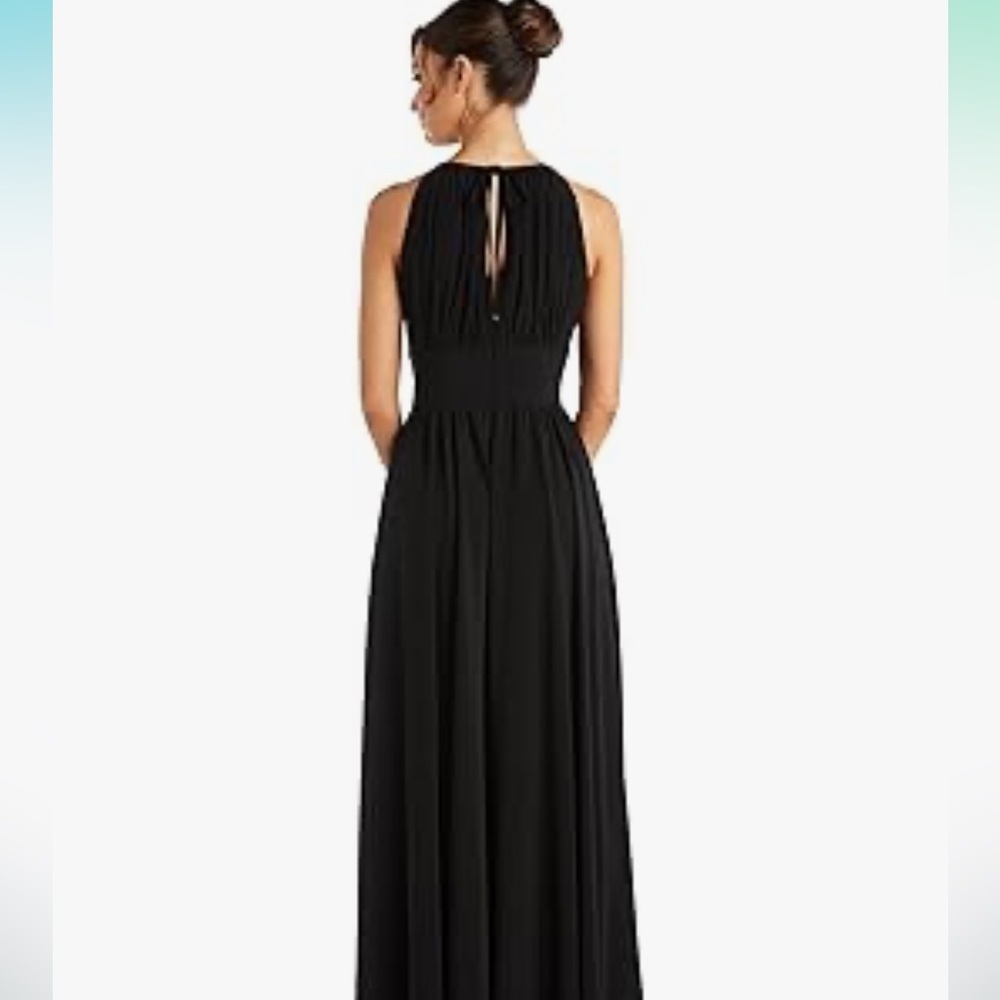 R&M Richards Black Special Occasion Beaded Waist Gown Sz 4 - Picture 9 of 9